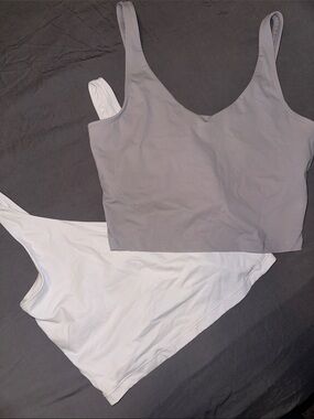 THE GYM PEOPLE Womens' Sports Bra Longline Wirefree - LOT OF 2